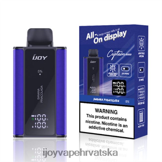 iJOY Bar Captain za jednokratnu upotrebu banana pinacolada iJOY vape hrvatska NT4J2H81