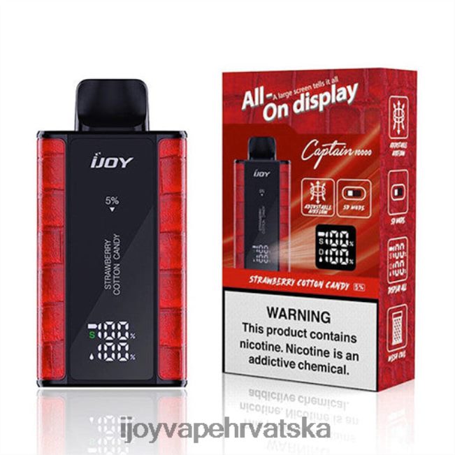 iJOY Bar Captain za jednokratnu upotrebu jagoda šećerna vuna iJOY bar vape price NT4J2H95