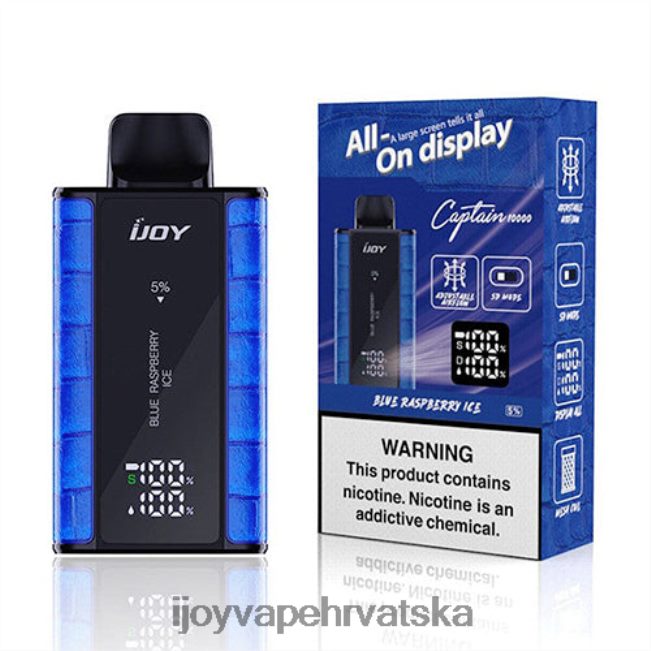 iJOY Bar Captain za jednokratnu upotrebu plava malina iJOY vape review NT4J2H83