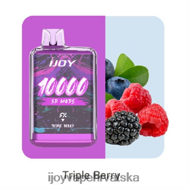iJOY Bar SD10000 za jednokratnu upotrebu trostruka bobica iJOY vape review NT4J2H173